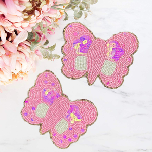 Posavasos Artesanal con Cuentas, Posavasos Bordado con Forma de Mariposa, Cubre Vasos, Mantel Individual para Mesa de Comedor, Color Personalizado - Product Image 5