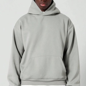 Sweat-shirt à capuche unisexe haut de gamme 100 % coton, coupe oversize, épaules tombantes, épais, pour l'hiver - Product Image 3