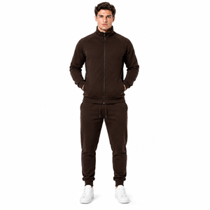 Ensemble de survêtement technique confortable et chaud, séchage rapide, respirant, pour la gym et l'entraînement, haut et pantalon en molleton brossé pour l'hiver - Product Image 1