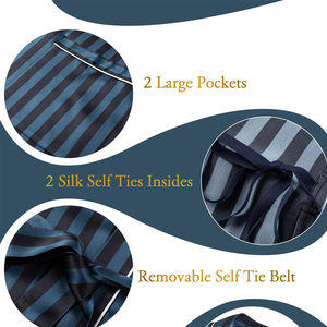 Bata de dormir de seda 100% personalizada, transpirable, de secado rápido, para verano, para novias, que absorbe el agua, para hombre - Product Image 5