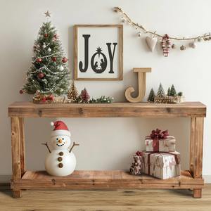 Escritorio Minimalista de Madera para Pasillo, Construcción Robusta de Madera, Pieza Decorativa para Sala de Estar, Decoración Tradicional para el Hogar - Product Image 6