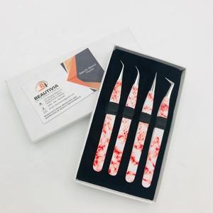 แหนบต่อขนตาสแตนเลสแบบมืออาชีพ ลายหินอ่อน แข็งแรง จับถนัดมือ ปรับแต่งได้ - Product Image 4