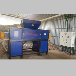 Broyeur de déchets automobiles de haute qualité à double arbre électrique, capacité 500 kg, semi-automatique, pour le broyage du plastique - Product Image 1