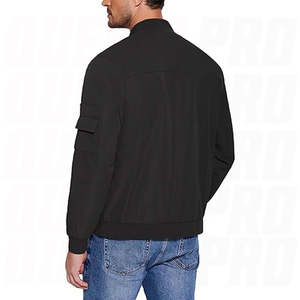 Chaqueta Bomber Varsity Unisex Personalizada, Corte Ajustado, Informal, de Poliéster/Algodón, Secado Rápido, Transpirable, Ecológica, con Cierre Frontal - Product Image 2