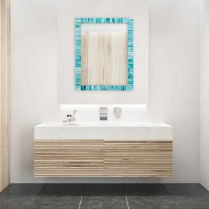 Miroir mural rond en mosaïque avec incrustations en os, style baroque moderne, très vendu, pour salle de bain, décoration intérieure et aménagement de la maison - Product Image 3