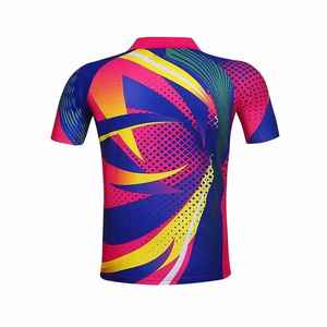 Men's Slim Fit Tennis Jersey Quick Dry <b>Table</b> Tennis <b>Clothes</b> With Digital Printing Woven Fabric For Badminton Teams - Product Image 5