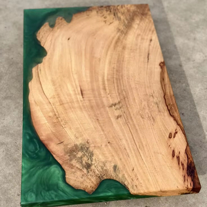 Tabla de Cortar Rústica de Madera y Resina Epoxi para Cocina Estilo Granja, Tabla de Picar de Madera Natural y Resina para Cocina - Product Image 1