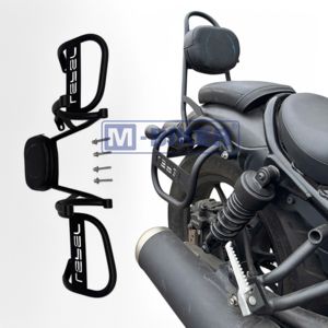 M-Biker Hond Rebel Series แร็คท้ายรถพร้อมพนักพิงสำหรับผู้โดยสาร อุปกรณ์เสริมสำหรับรถจักรยานยนต์ - Product Image 2