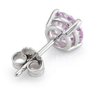 Wholesale Hip Hop Jewelry 7MM Gold Plated Brilliant Cut Color Iced Cubic Zircon Diamond IGI Certified 925 <b>Silver</b> <b>Stud</b> Earrings - Product Image 2