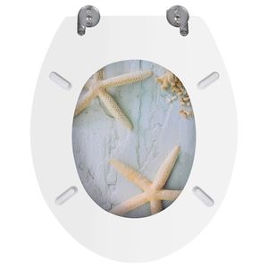 WC spettacolare MDF Hard Close coperchio sedile del water con Design stelle marine - Product Image 5