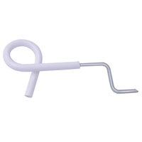 Aislador de esquina blanco offset para poste de madera, 150 mm, brazo único, accesorio para cerca eléctrica, resistente a los rayos UV