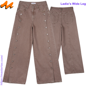 Vaqueros de mujer de pierna ancha, cintura alta, estampados, holgados, transpirables para todas las estaciones, hechos con algodón BCI y reciclado, sostenibles, a 8.55 - Product Image 3