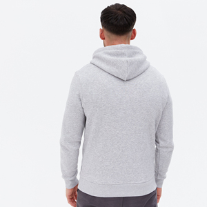 New Fashion Men Autumn Winter Zipper-Up Hoodies Street Long Sleeve Regular Fit Solid Color Casual Fleece <b>Tops</b> <b>White</b> 100% Cotton - Product Image 2