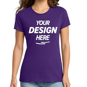 T-shirt respirant et anti-humidité pour femme, t-shirts classiques en coton à col en V - Product Image 4