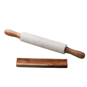 Wholesale Marble Rolling Pin Nonstick Surface Dough Roller With Wooden handle Baking Dough Roller fashionable trending design
