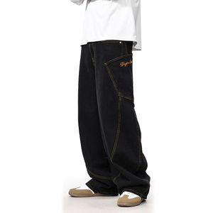 Nouveau design, jeans en denim coupe ample pour hommes, sur mesure, vente en gros directe d'usine, jeans pour hommes en coton élastique - Product Image 4