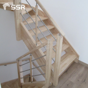 แผ่นไม้ยางพาราประกบแบบนิ้วมือ ขนาดยาว SSR สำหรับบันได 4500 - 5900 มม. หรือสั่งทำตามแบบ OEM ODM จากโรงงานไม้ SSR โดยตรง - Product Image 1