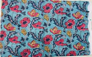 Tela estampada a mano, tela india estampada a bloques, tela de algodón suave y ligera, lista para exportación a granel, precio al por mayor. - Product Image 2