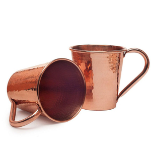 Tasses en cuivre massif écologiques et artisanales avec poignée, idéales pour les cocktails Moscow Mule et l'utilisation à domicile, à prix compétitif. - Product Image 2