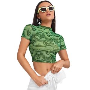 Crop top léger et décontracté pour femmes, design basique, élégant, respirant, crop tops d'été, vêtements de mode pas chers pour femmes - Product Image 1