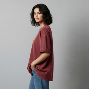 T-shirt pour femme en jersey 100% coton, manches courtes, couleur unie, séchage rapide, logo imprimé personnalisé, vêtements décontractés pour femmes, vente chaude - Product Image 6