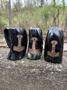 Cuerno Vikingo para Beber con Diseño de Martillo de Thor, Estilo Coreano, Desechable, Ecológico, con Asa para Bebidas, Cerveza, Café, Estilo Medieval - Product Image 5