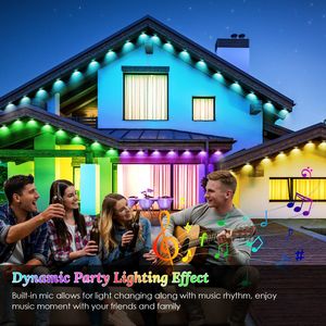Luci Esterne Intelligenti Impermeabili IP67 Lunghezza 31 Metri con 72 Perline RGB per Uso Quotidiano Decorazione per Halloween Natale e Tutto l'Anno - Product Image 5