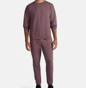 Sudadera para Hombre con Textura Melange, Sudadera de Pana, Elegante, Deportiva, Cuello Redondo, Prenda Deportiva de Alto Rendimiento, 100% Algodón - Product Image 4