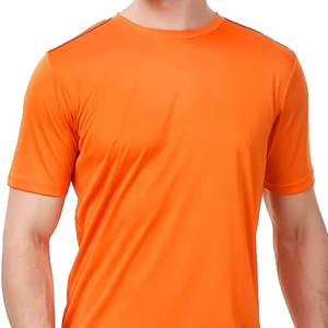 เสื้อยืดคอกลมแขนสั้นผู้ชายผ้าฝ้าย 100% สีทูโทน สกรีนโลโก้ด้านหน้าตามแบบ OEM ระบายอากาศได้ดี แห้งเร็ว เหมาะสำหรับออกกำลังกาย - Product Image 6