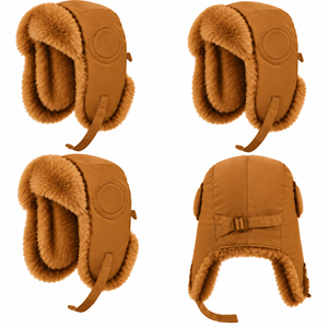 Gorro de esquí de invierno con forro, gorro cálido a prueba de viento con protección para los oídos para adultos, uso al aire libre - Product Image 3