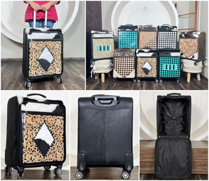 Designer Hand Tooled Cowhide Leather Suitcase Luggage Bags Hot Selling Leather <b>Trolley</b> Bags Unisex Big Size Travel Suitcases - Product Image 3