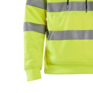 Chemises de travail à haute visibilité avec logo et taille personnalisés, sweat-shirts de sécurité à manches longues avec capuche pour hommes - Product Image 6