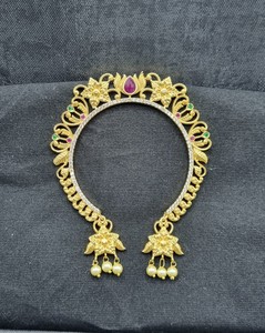 Lotus Designer AD And Kemp Stone Hair <b>Brooch</b> Hair Ornament Wedding Accessories Gold Plated Headwear Wholesale Jewelry For <b>Womens</b> - Product Image 2