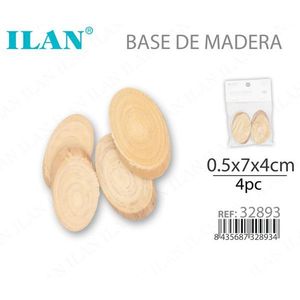 Base in legno Iln 0,5x7x4cm 4 pezzi per artigianato - Product Image 1
