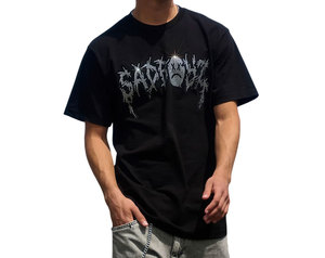 T-shirt d'été à manches courtes pour homme, style mode, imprimé strass, pailleté, effet diamant, coupe ample - Product Image 1