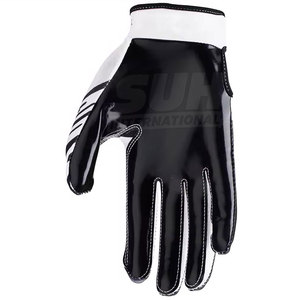 Guantes de Fútbol Americano de Cuero de Alta Calidad Hechos en Pakistán, Transpirables, con Correa de Muñeca Ajustable, Ajuste Cómodo, Cobertura Completa de la Mano - Product Image 6
