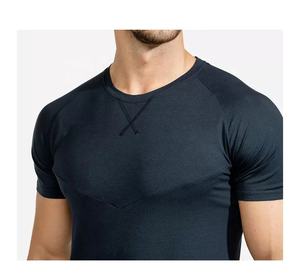 Men's Slim Fit Sporty Knitted Gym T-Shirt Quick Dry Breathable Compression Fitness Workout Sports Wear - Product Image 4
