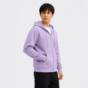 Sudadera con capucha personalizada con cremallera completa para hombre y mujer, de forro polar grueso, estilo oversize, al por mayor - Product Image 4