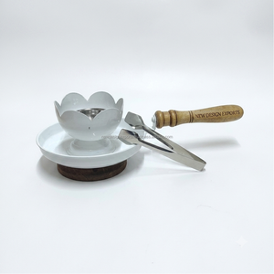 Premium Powder Coated Handheld Charcoal Bakhoor <b>Burner</b> with Removable Mesh Screen Tongs Bulk - Product Image 2