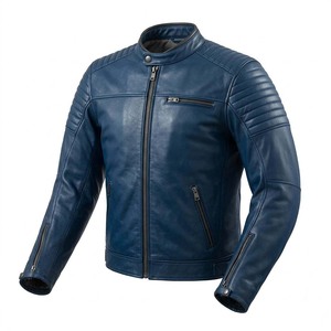 Rugged Retro <b>Long</b> Canvas Thin <b>Leather</b> Vintage Biker <b>Jacket</b> for Men Waterproof Breathable Motorbike Cafe Racer Gear USA Wholesale - Product Image 1