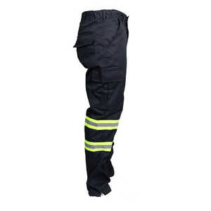 Premium bleu marine W32 X L32 haute visibilité pantalon de travail de sécurité haute visibilité vêtements réfléchissants avec jambe fermeture éclair Flex Fit pantalon/pantalon - Product Image 4