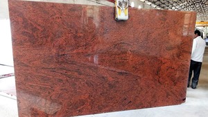 Azulejos de piedra natural multigranito rojo Premium de estilo antiguo, losas grandes para cocina moderna, sala de estar, baño, superficie pulida - Product Image 3