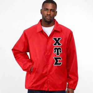 Vestes coupe-vent en sergé grec avec lettres Chi Eta Upsilon, col montant, pour l'hiver, par le fabricant - Product Image 1