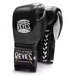 Guantes de Boxeo Profesionales Cleto Reyes, de Cuero Negro, con Cordones, Dedos Completos, Equipo de Entrenamiento para Adultos - Product Image 3