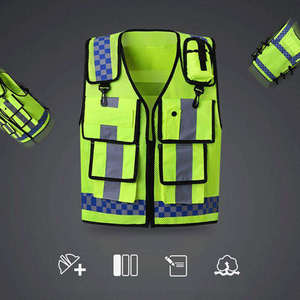 PREMIUM Quality Reflective Breathable Plus Size Traffic Safety Mesh Vest <b>Road</b> Patrol Night Duty Workwear Security Vests - Product Image 3