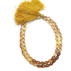 Cuentas de Cuarzo Whisky AAA+ de 6x8mm, Ovaladas y Facetadas, Cuentas de Cuarzo Dorado Natural, Piedras Preciosas Semipreciosas para la Fabricación de Joyería - Product Image 2