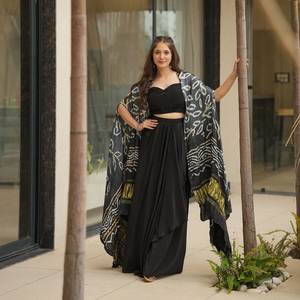 Ensemble Blouse-Jupe et Boléro en Chiffon pour Tenue de Soirée - Product Image 5