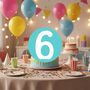 Ilan Numero Decorativo 6 11Cm Per Decorazioni Festa - Product Image 3