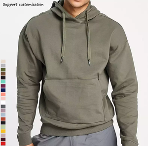 เสื้อฮู้ดดี้ผู้ชายคุณภาพสูง ผ้าฝ้าย 100% เฟรนช์เทอร์รี่ มีกระเป๋า เหมาะสำหรับใส่ลำลองในฤดูหนาว เพื่อความสบายในชีวิตประจำวัน - Product Image 6