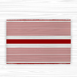 Mantel Individual Tejido a Rayas Rojas y Blancas 100% Algodón, Diseño Acanalado Teñido Liso, Moderno, Lavable, Antideslizante, Textil Sostenible para Cocina y Hogar - Product Image 4